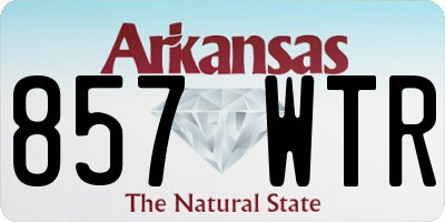 AR license plate 857WTR
