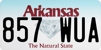 AR license plate 857WUA