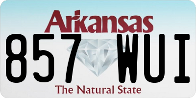 AR license plate 857WUI