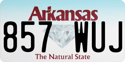 AR license plate 857WUJ