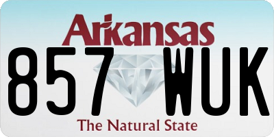 AR license plate 857WUK