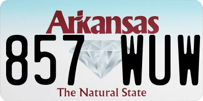 AR license plate 857WUW