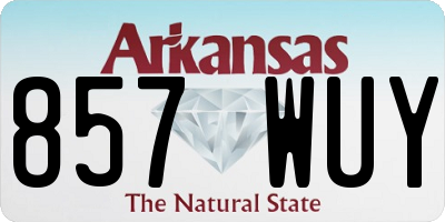 AR license plate 857WUY