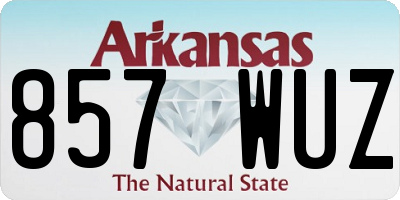 AR license plate 857WUZ