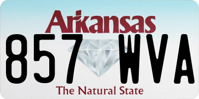 AR license plate 857WVA