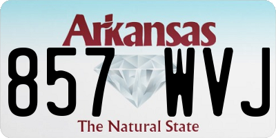 AR license plate 857WVJ