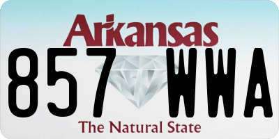 AR license plate 857WWA