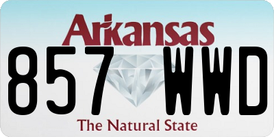 AR license plate 857WWD