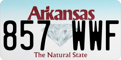 AR license plate 857WWF