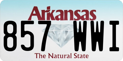 AR license plate 857WWI