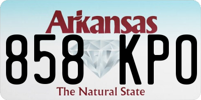 AR license plate 858KPO