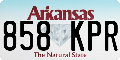AR license plate 858KPR