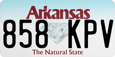 AR license plate 858KPV