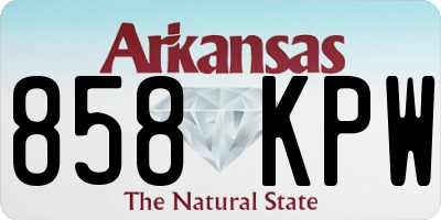 AR license plate 858KPW