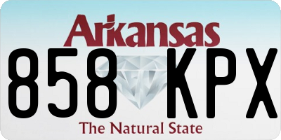 AR license plate 858KPX