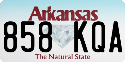 AR license plate 858KQA