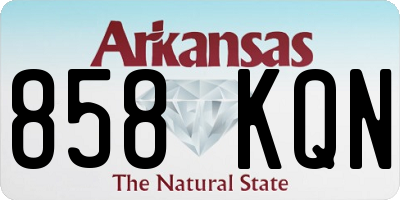 AR license plate 858KQN