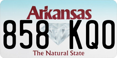 AR license plate 858KQO
