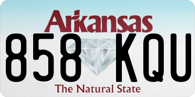 AR license plate 858KQU