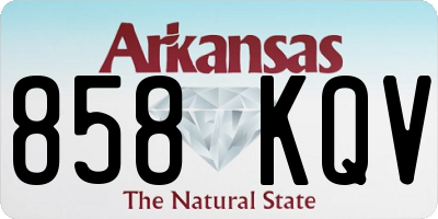 AR license plate 858KQV