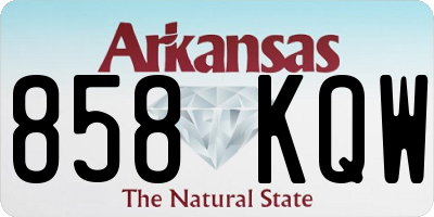 AR license plate 858KQW