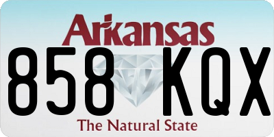AR license plate 858KQX