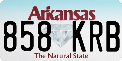 AR license plate 858KRB