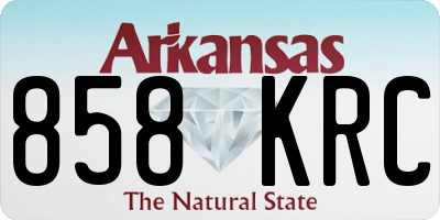 AR license plate 858KRC