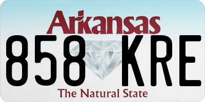 AR license plate 858KRE