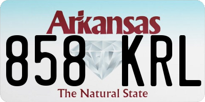 AR license plate 858KRL
