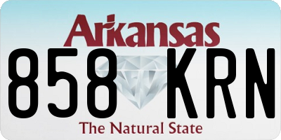 AR license plate 858KRN