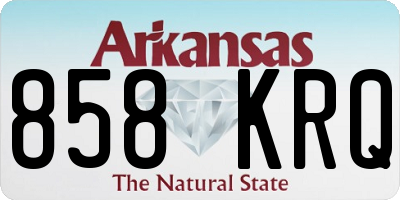 AR license plate 858KRQ