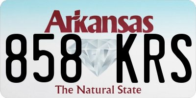 AR license plate 858KRS