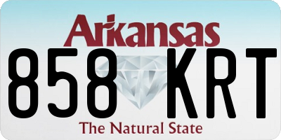 AR license plate 858KRT