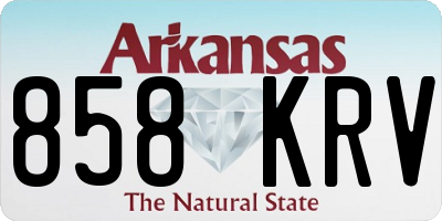 AR license plate 858KRV