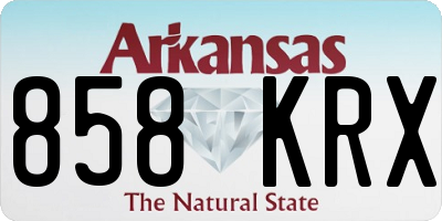 AR license plate 858KRX