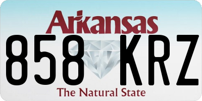AR license plate 858KRZ
