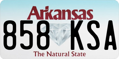 AR license plate 858KSA