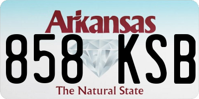 AR license plate 858KSB