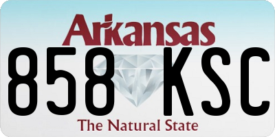 AR license plate 858KSC