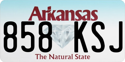 AR license plate 858KSJ