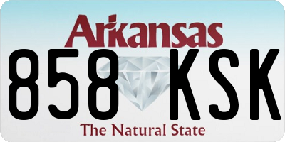 AR license plate 858KSK