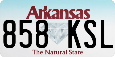 AR license plate 858KSL