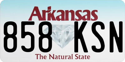 AR license plate 858KSN
