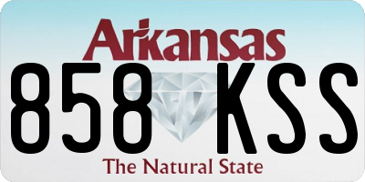 AR license plate 858KSS