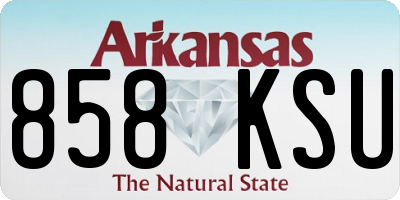 AR license plate 858KSU