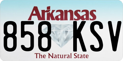 AR license plate 858KSV