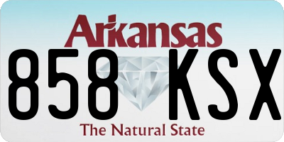 AR license plate 858KSX