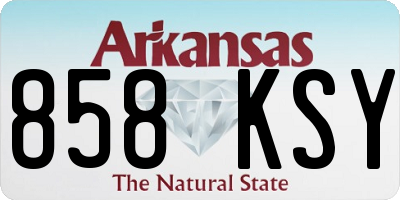 AR license plate 858KSY