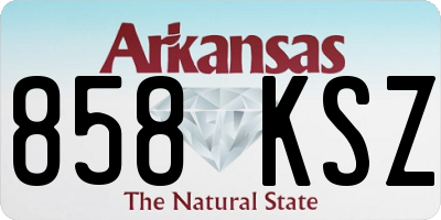 AR license plate 858KSZ